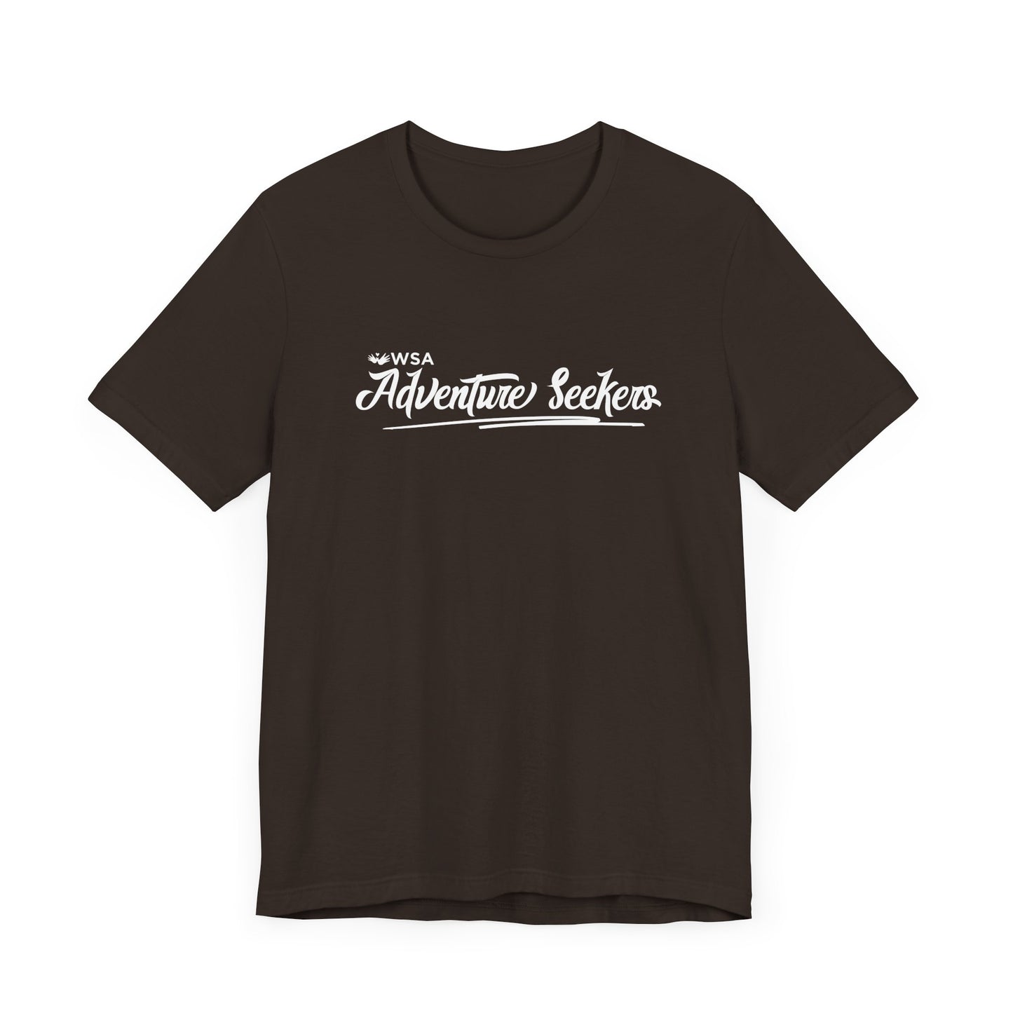 White Logo Adventure Seekers Unisex Jersey Tee