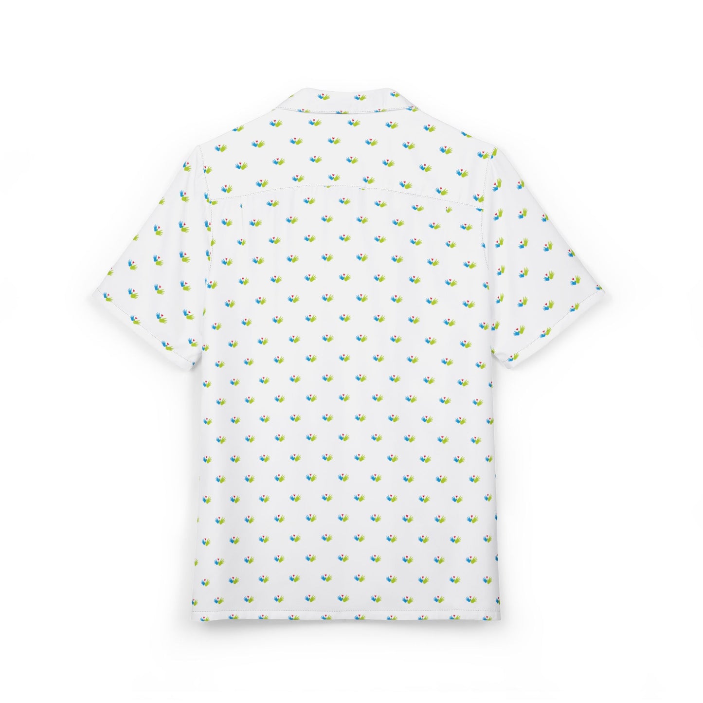 Heart and Hands Tropical Unisex Hawaiian Button-Down Shirt