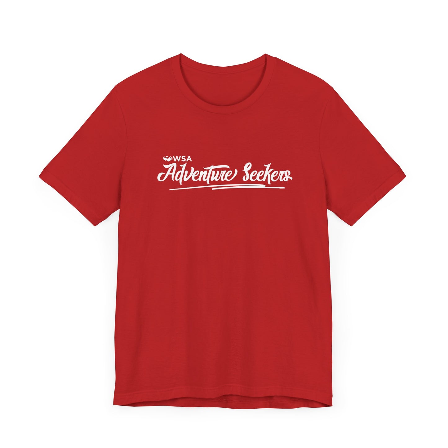White Logo Adventure Seekers Unisex Jersey Tee