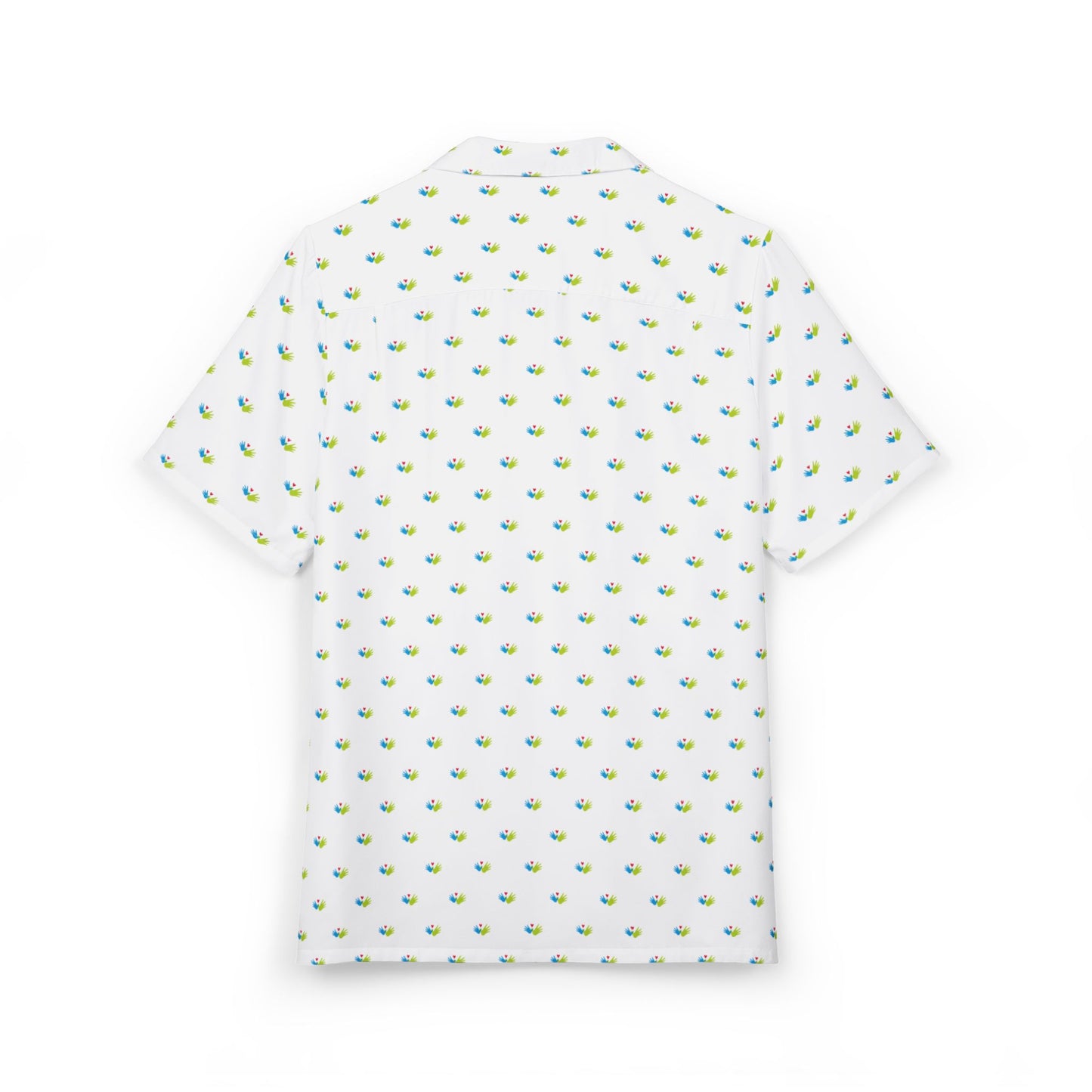 Heart and Hands Tropical Unisex Hawaiian Button-Down Shirt