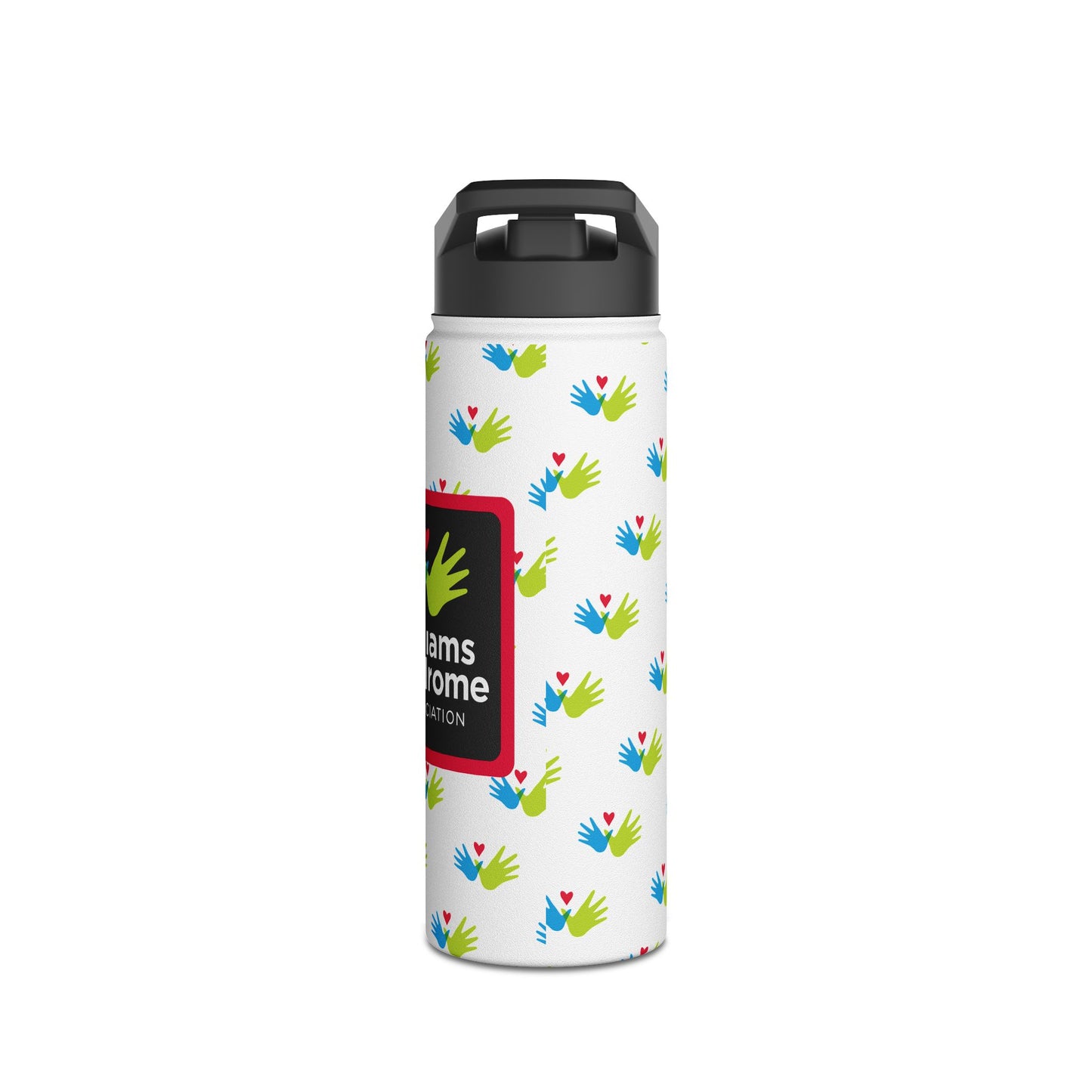 Heart and Hands Logo Stainless Steel Water Bottle, Standard Lid
