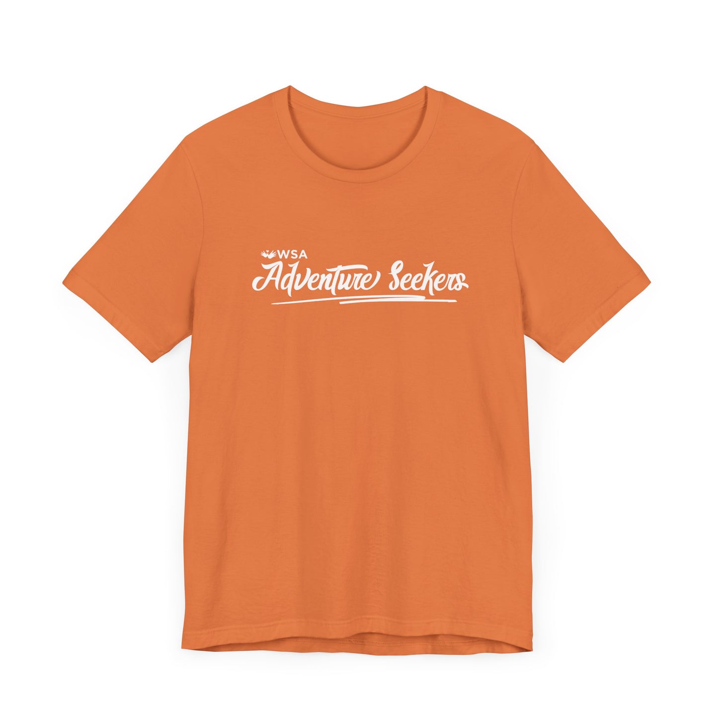 White Logo Adventure Seekers Unisex Jersey Tee