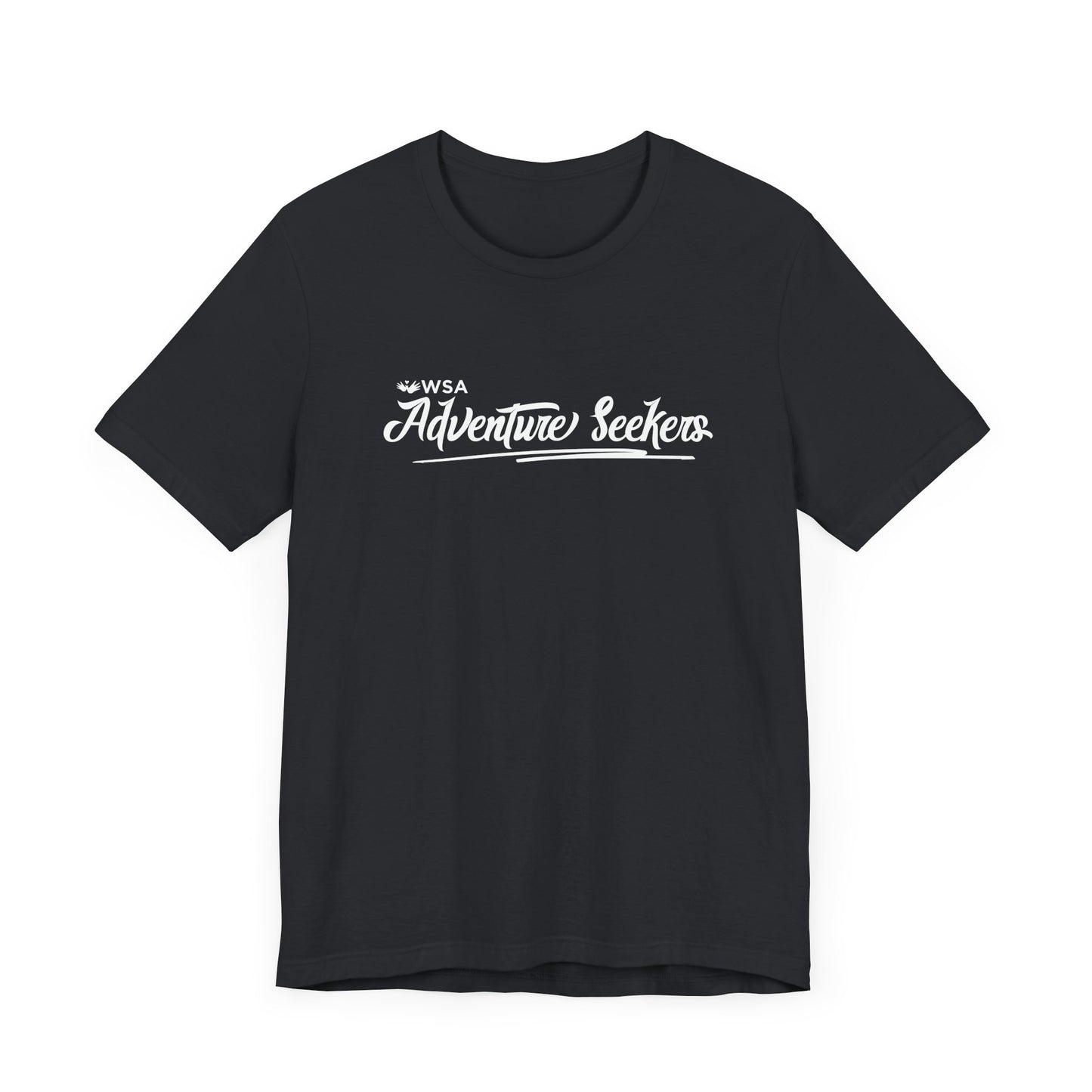 White Logo Adventure Seekers Unisex Jersey Tee
