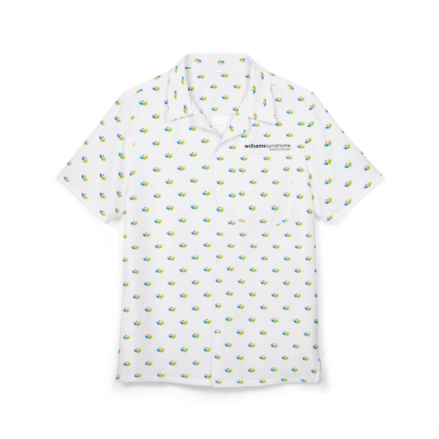 Heart and Hands Tropical Unisex Hawaiian Button-Down Shirt