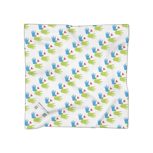 AGF - WSA Colorful Heart and Hands Poly Scarf