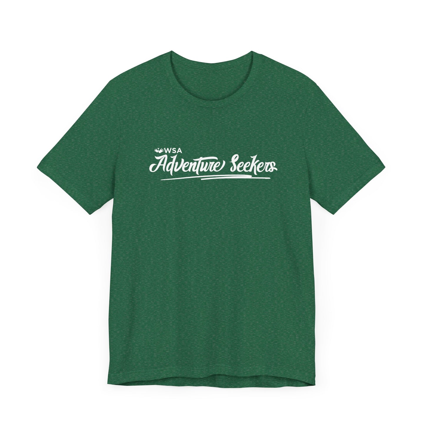 White Logo Adventure Seekers Unisex Jersey Tee