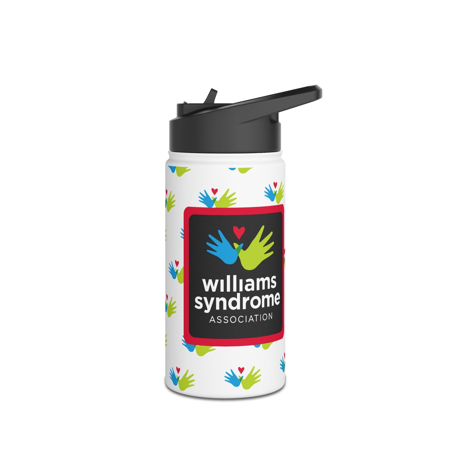 Heart and Hands Logo Stainless Steel Water Bottle, Standard Lid