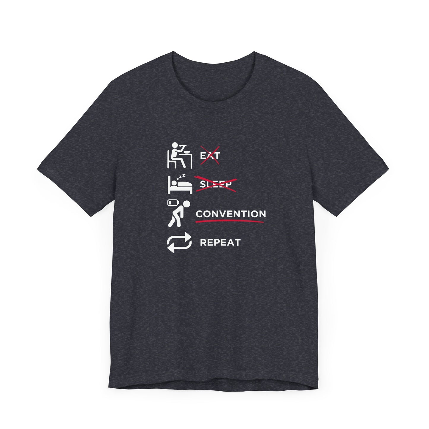 Eat Sleep Convention Repeat Unisex Jersey Short Sleeve Tee
