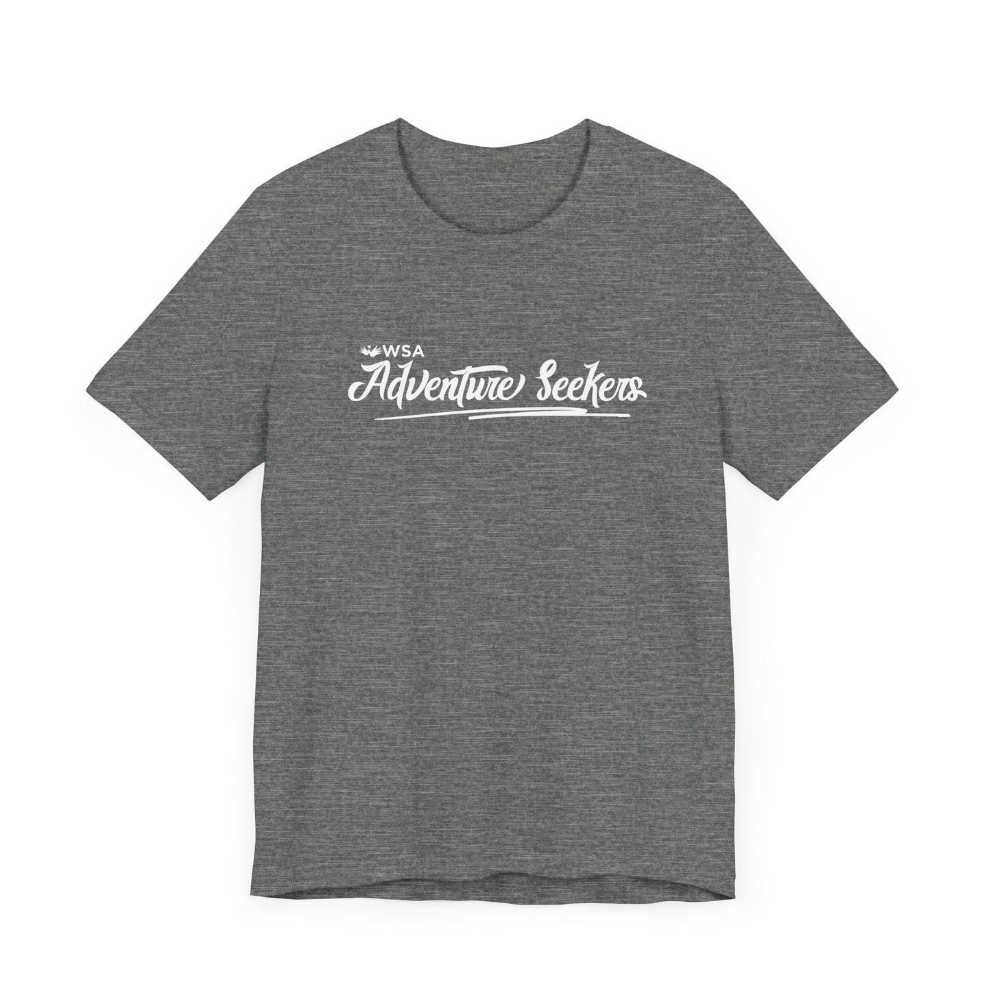 White Logo Adventure Seekers Unisex Jersey Tee