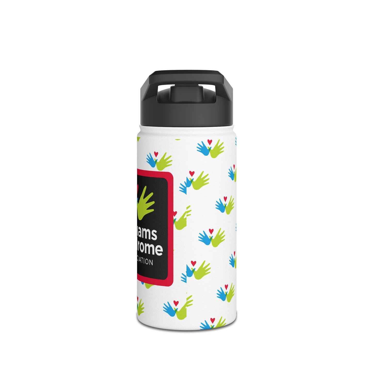 Heart and Hands Logo Stainless Steel Water Bottle, Standard Lid