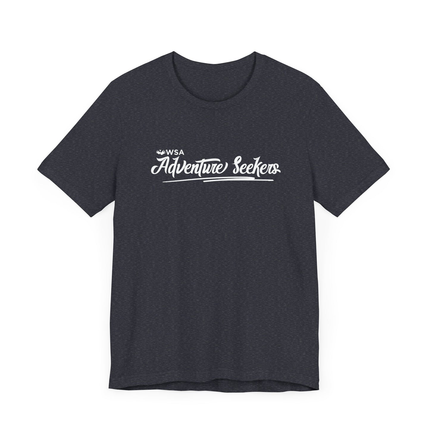 White Logo Adventure Seekers Unisex Jersey Tee