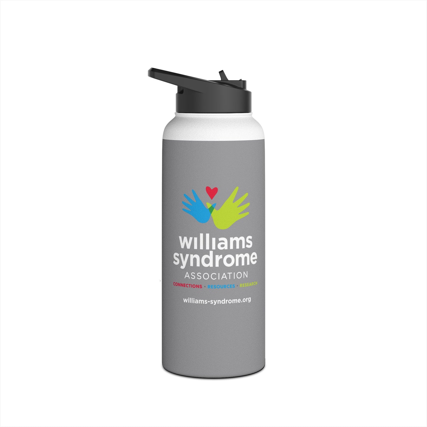 Logo Stainless Steel Water Bottle, Standard Lid