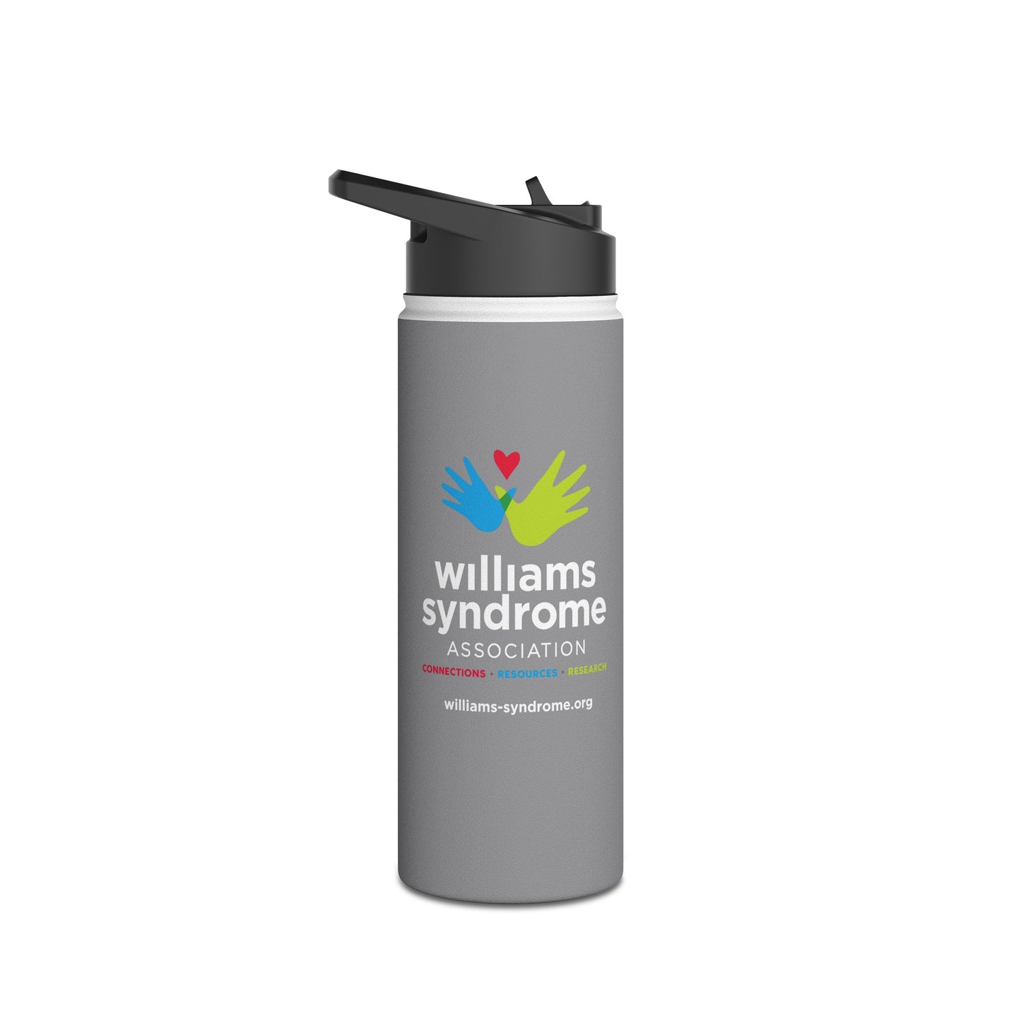 Logo Stainless Steel Water Bottle, Standard Lid