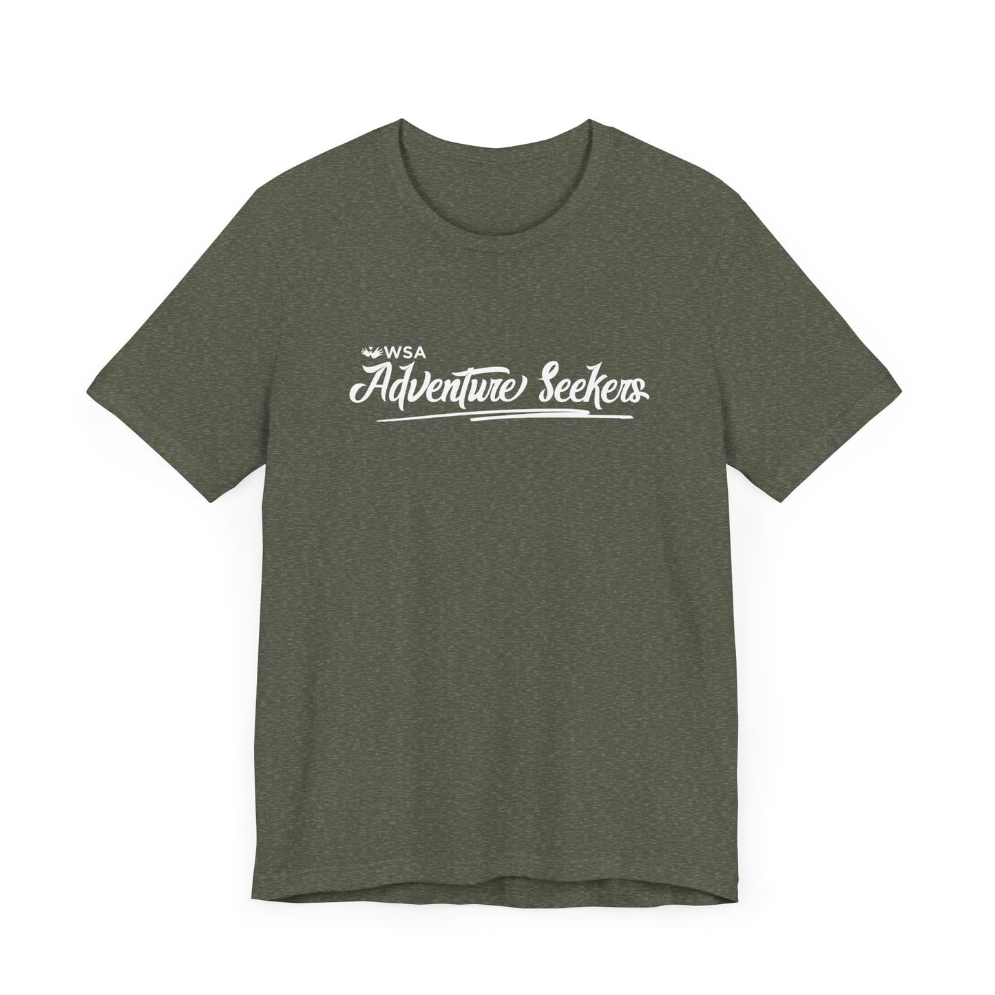 White Logo Adventure Seekers Unisex Jersey Tee