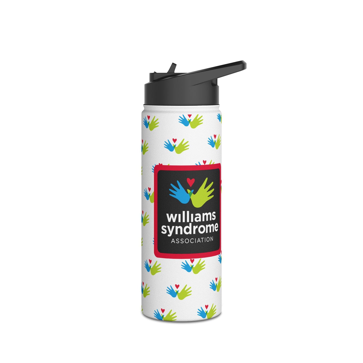 Heart and Hands Logo Stainless Steel Water Bottle, Standard Lid