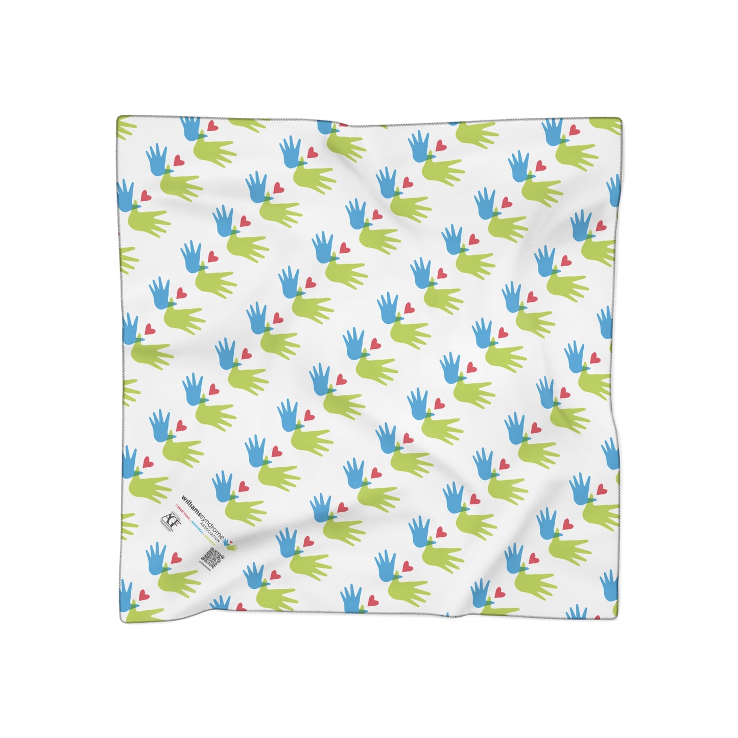 AGF - WSA Colorful Heart and Hands Poly Scarf