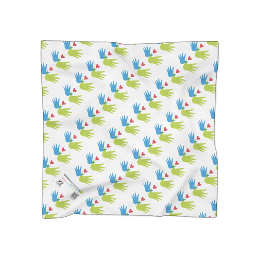 AGF - WSA Colorful Heart and Hands Poly Scarf