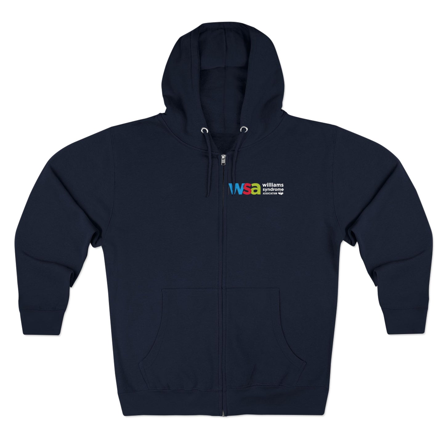 WSD Rainbow Logo Zip Hoodie — Lightweight Full‑Zip Hooded Sweatshirt