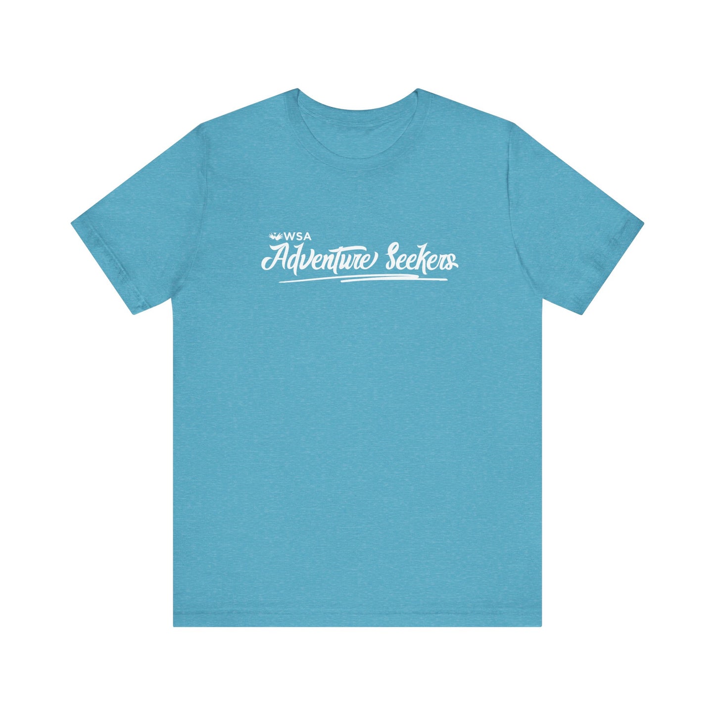 White Logo Adventure Seekers Unisex Jersey Tee
