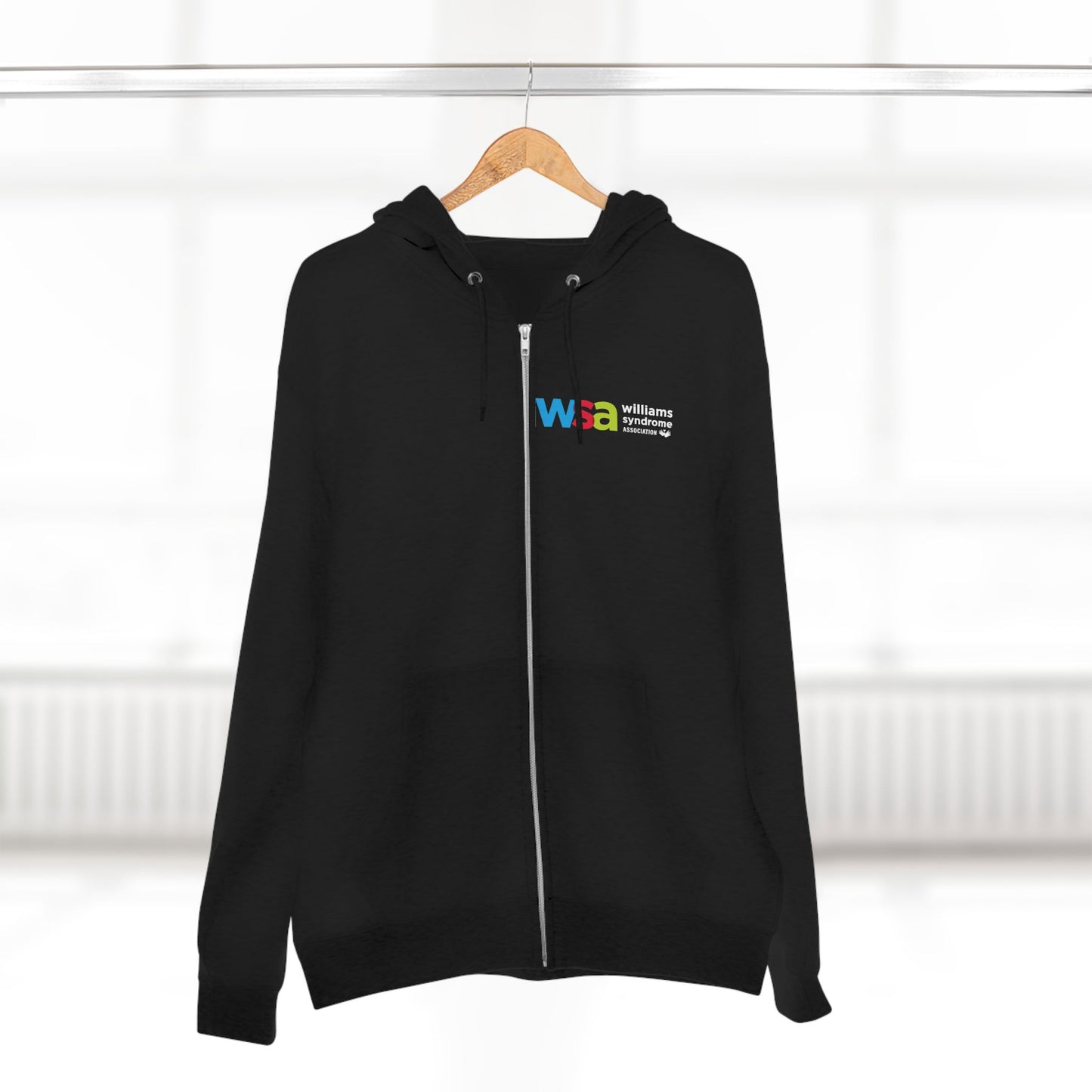 WSD Rainbow Logo Zip Hoodie — Lightweight Full‑Zip Hooded Sweatshirt