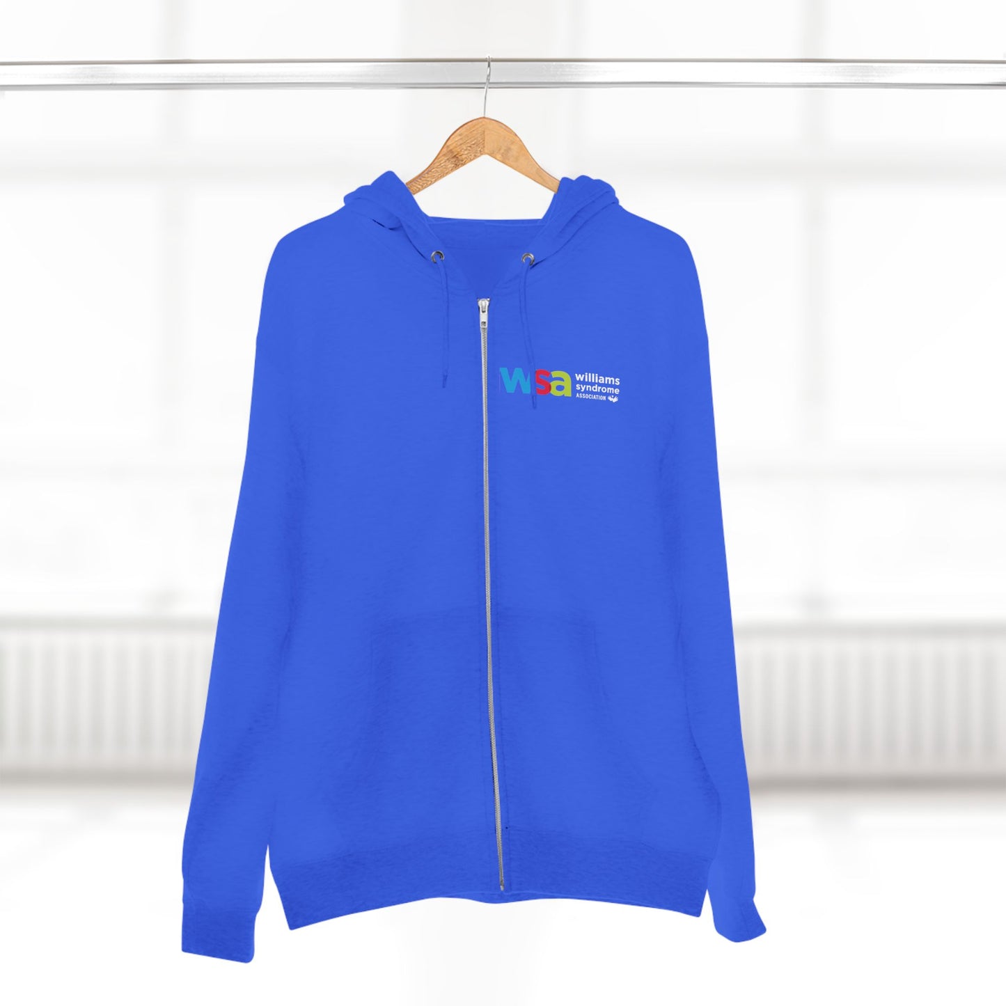 WSD Rainbow Logo Zip Hoodie — Lightweight Full‑Zip Hooded Sweatshirt