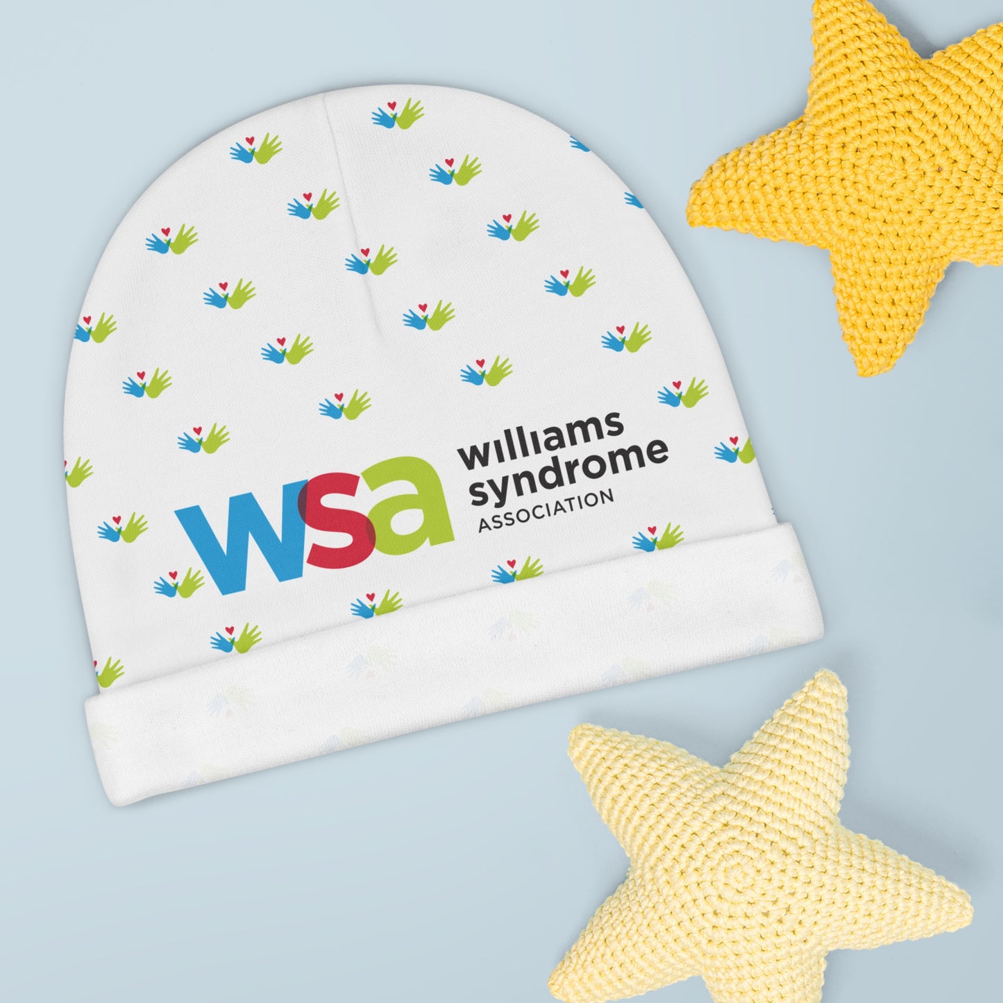 WSA Letters Logo Baby Beanie — Patterned Infant Hat