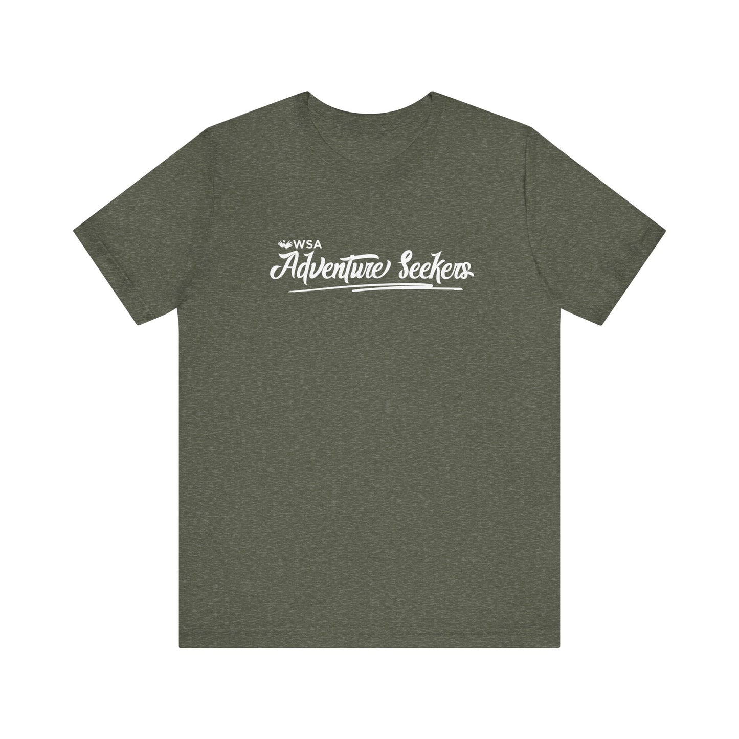 White Logo Adventure Seekers Unisex Jersey Tee