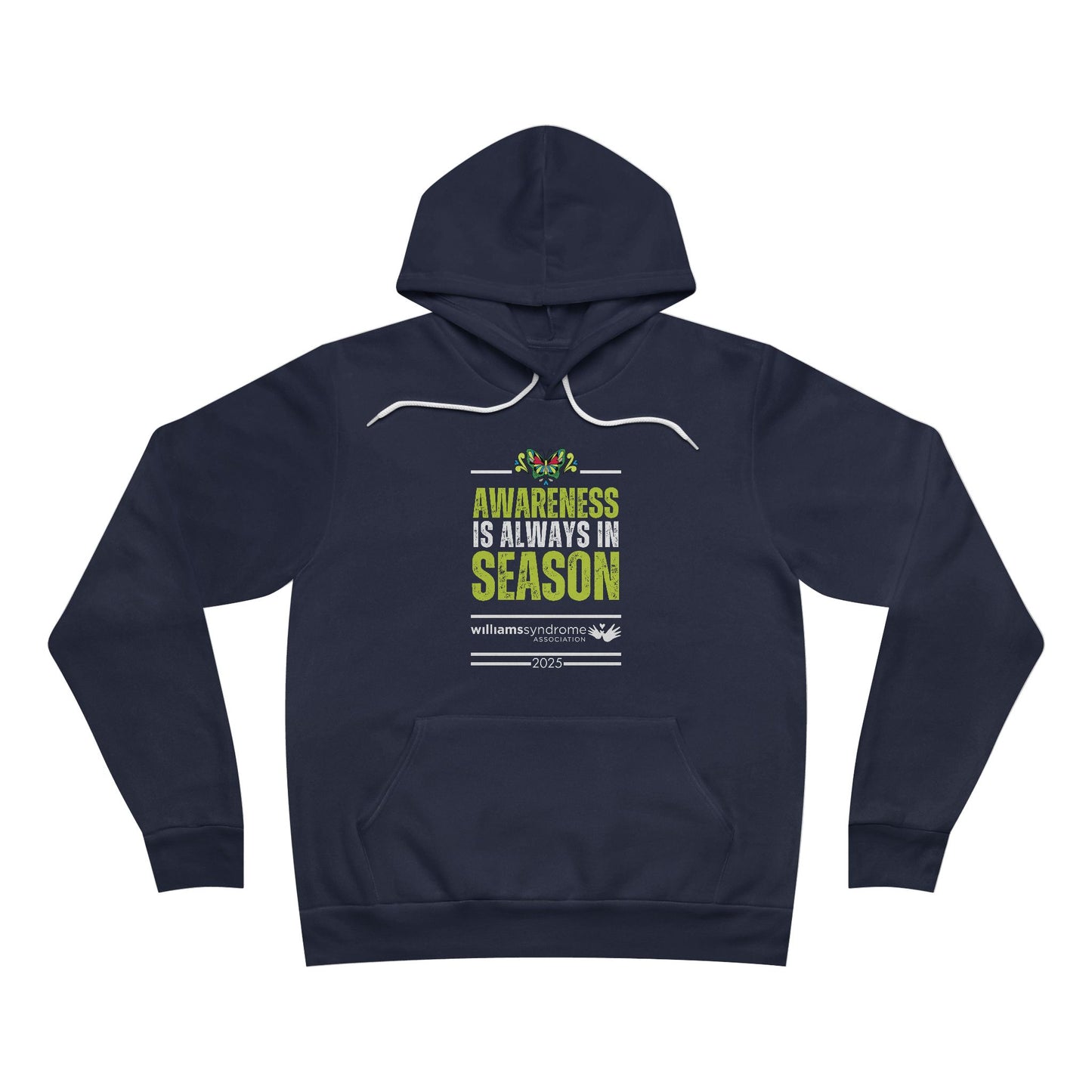 Awareness is Always in Season: Official Williams Syndrome Awareness Unisex Fleece Pullover Hoodie