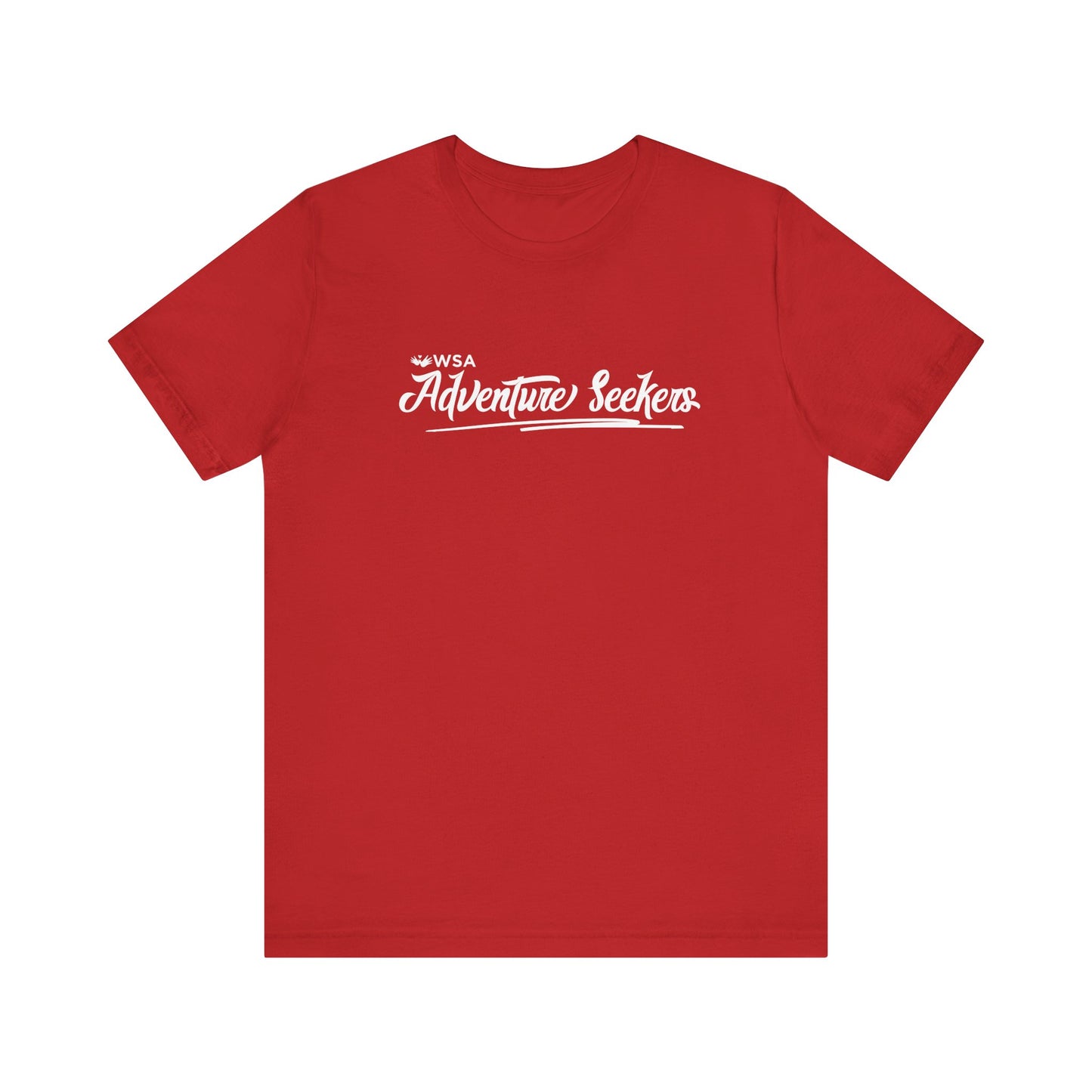 White Logo Adventure Seekers Unisex Jersey Tee