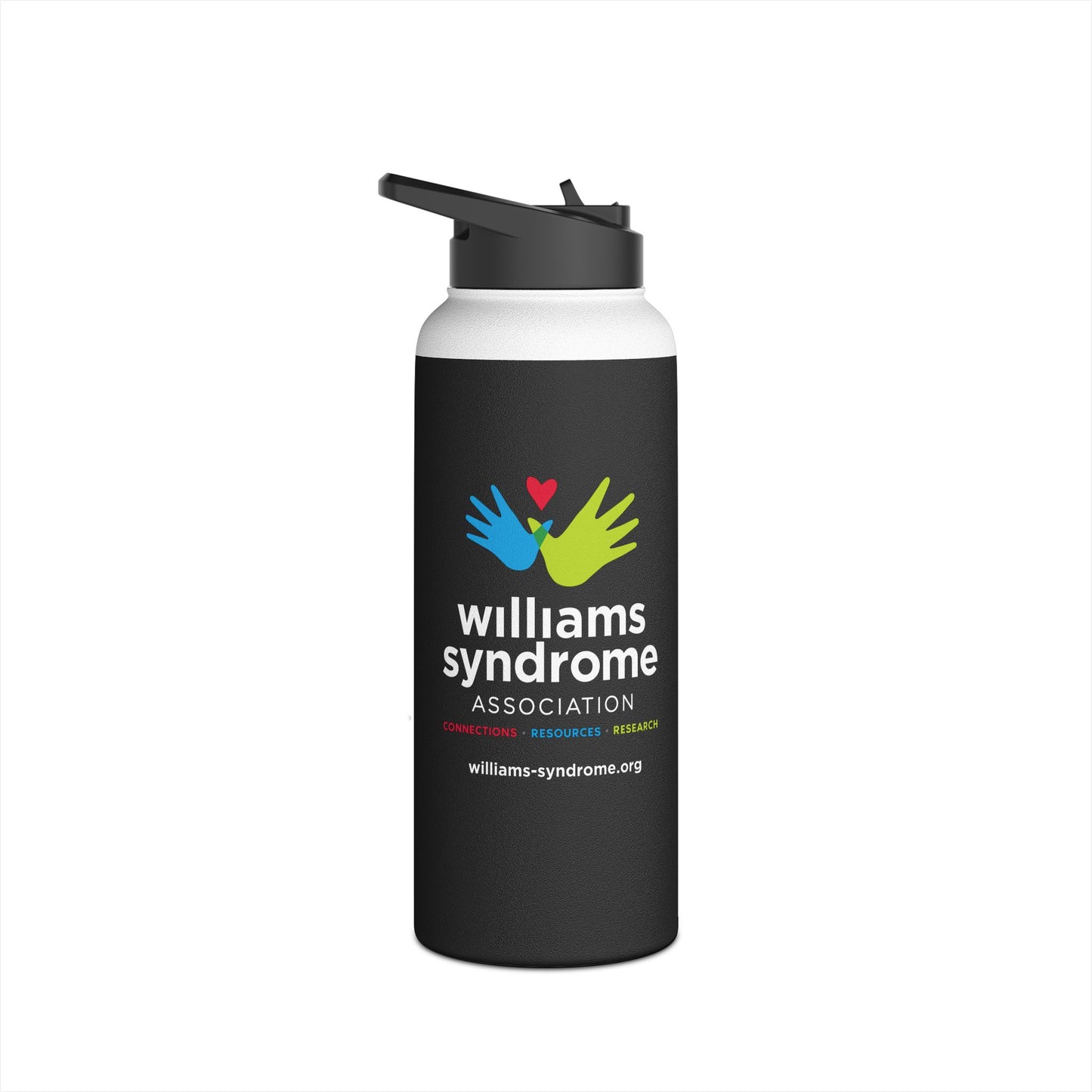 WSA Logo Stainless Steel Water Bottle, Standard Lid