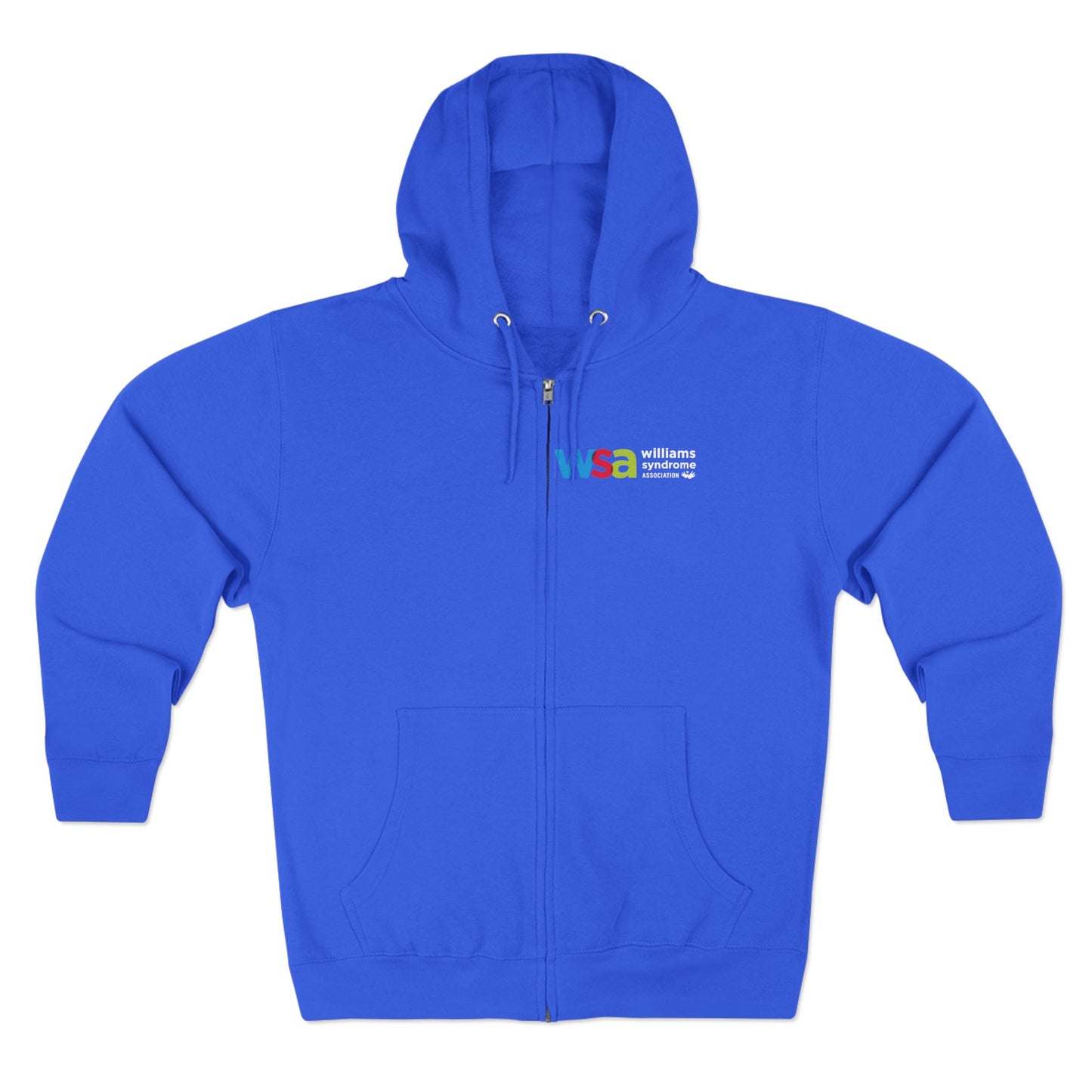 WSD Rainbow Logo Zip Hoodie — Lightweight Full‑Zip Hooded Sweatshirt