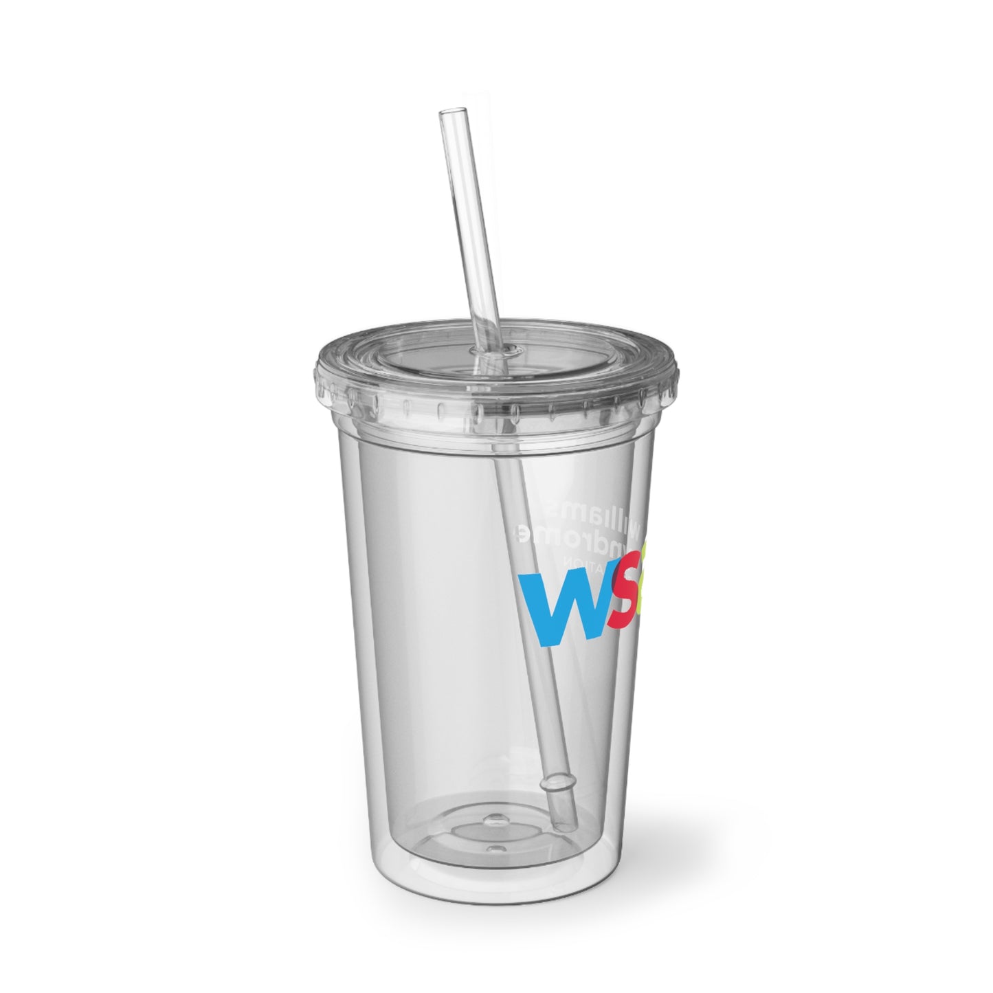 WSA Letters Logo Acrylic Cup with Straw