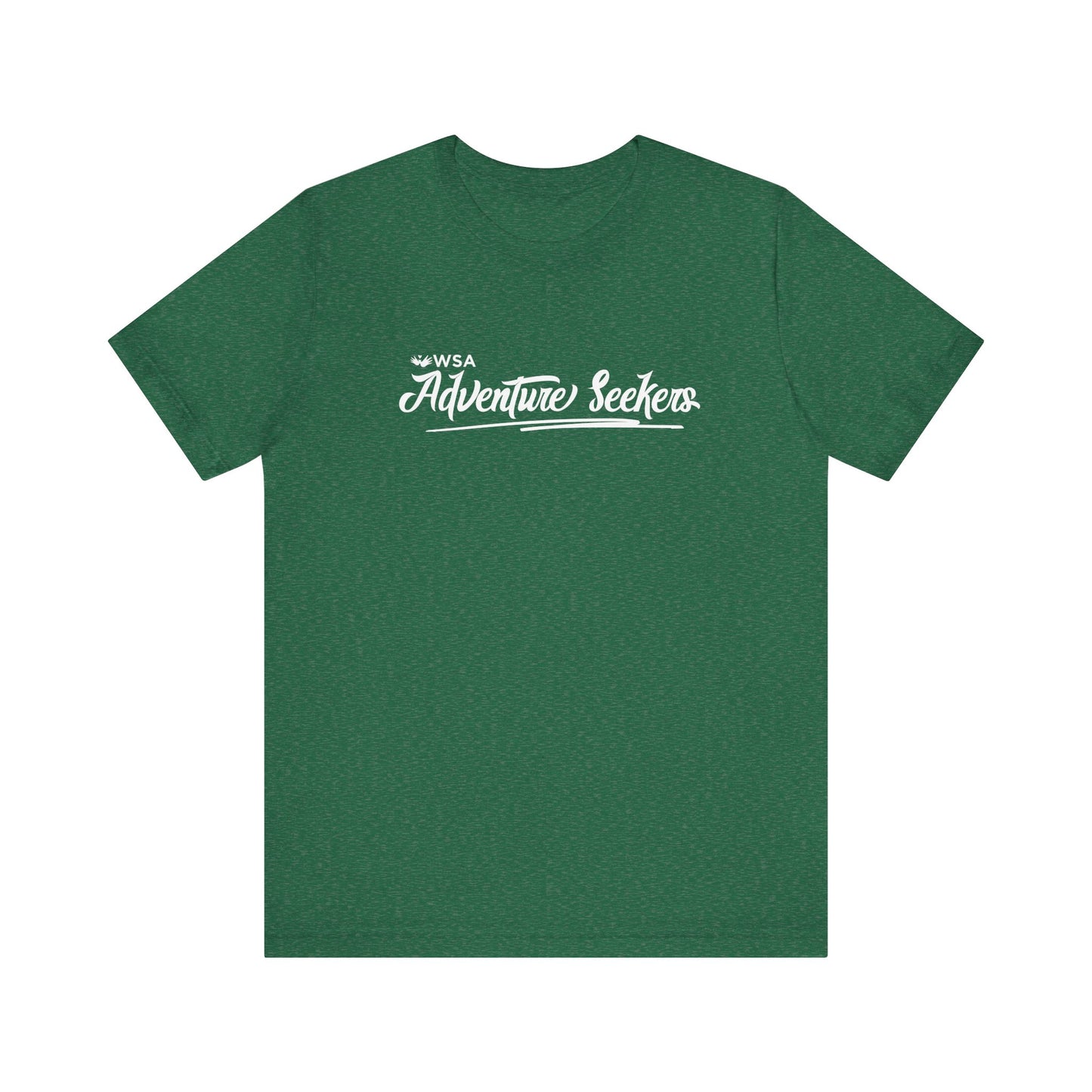White Logo Adventure Seekers Unisex Jersey Tee