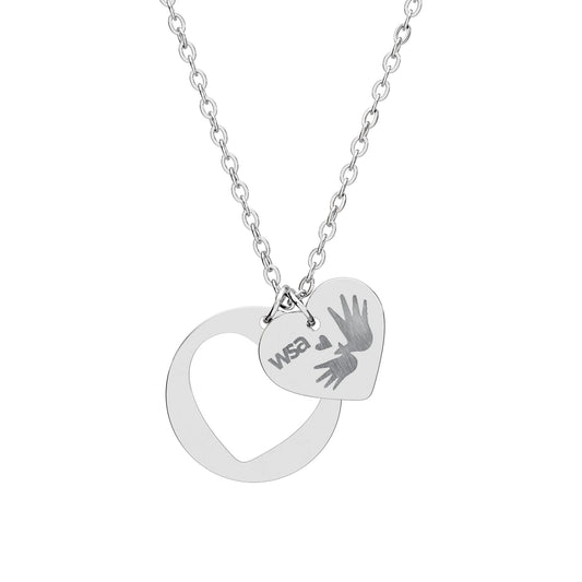 Heart Cutout Necklace with Engraving