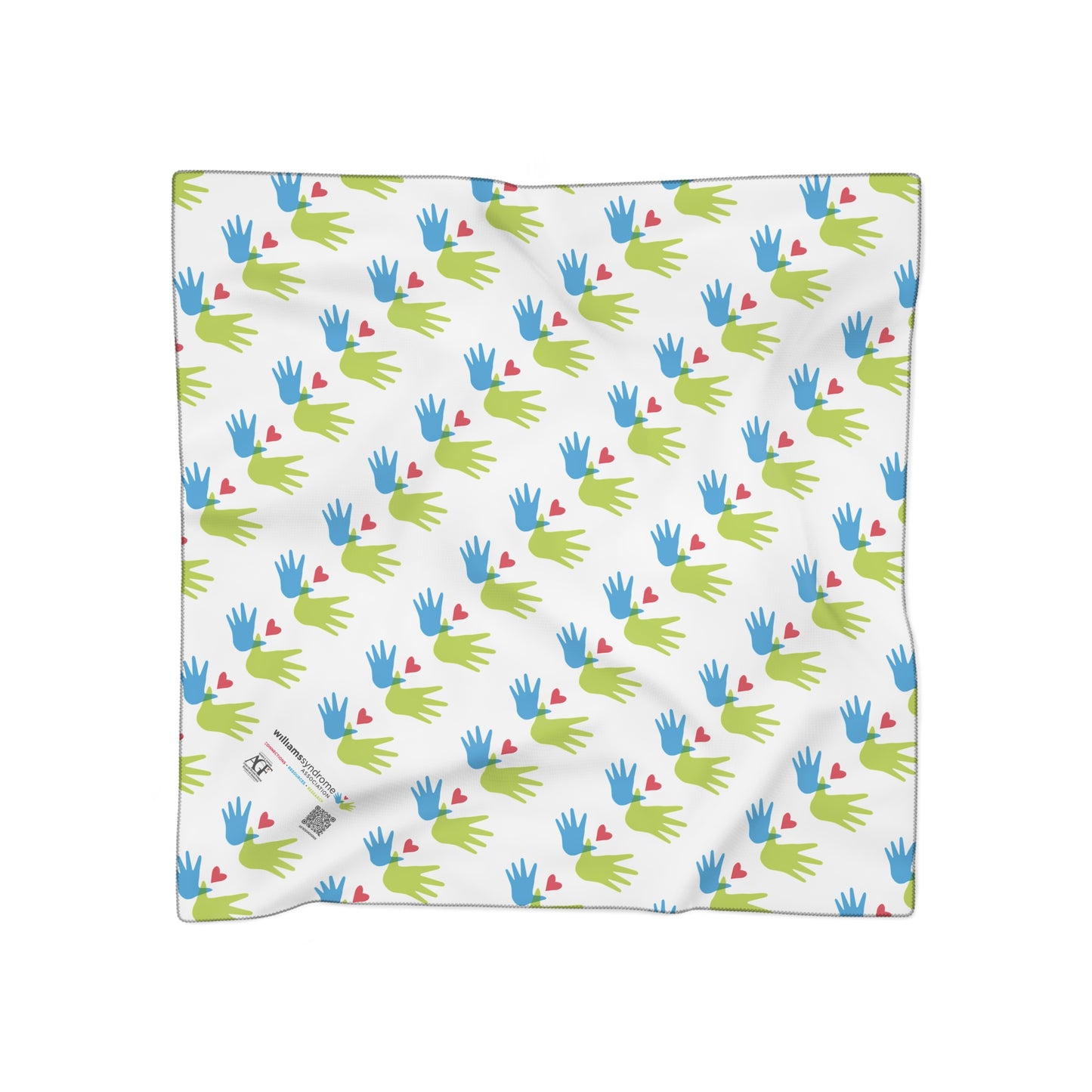 AGF - WSA Colorful Heart and Hands Poly Scarf