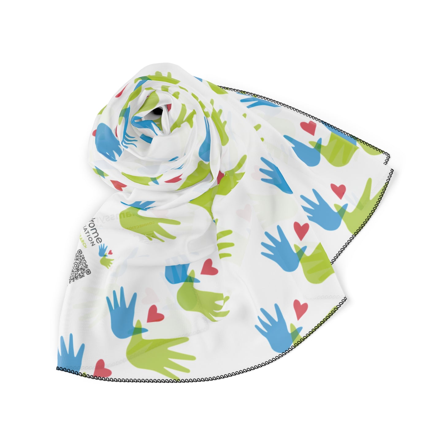 AGF - WSA Colorful Heart and Hands Poly Scarf