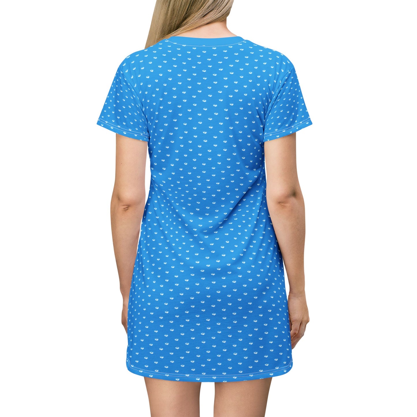Light Blue Heart and Hand Adventure Seekers T-Shirt Dress