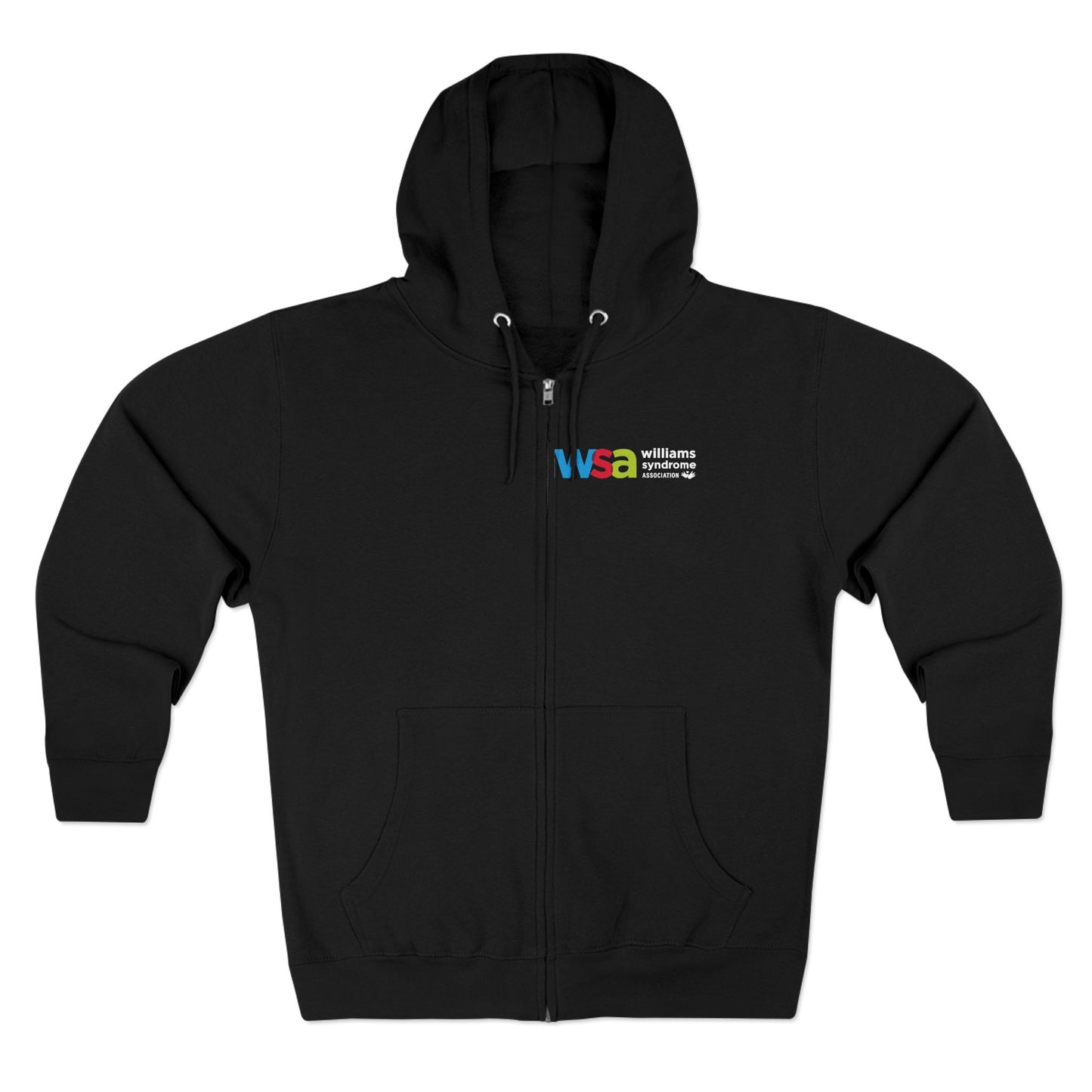 WSD Rainbow Logo Zip Hoodie — Lightweight Full‑Zip Hooded Sweatshirt