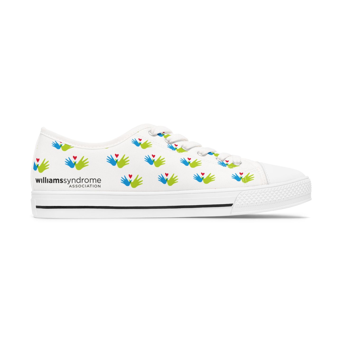 Women’s Heart and Hands Low Top Canvas Sneakers