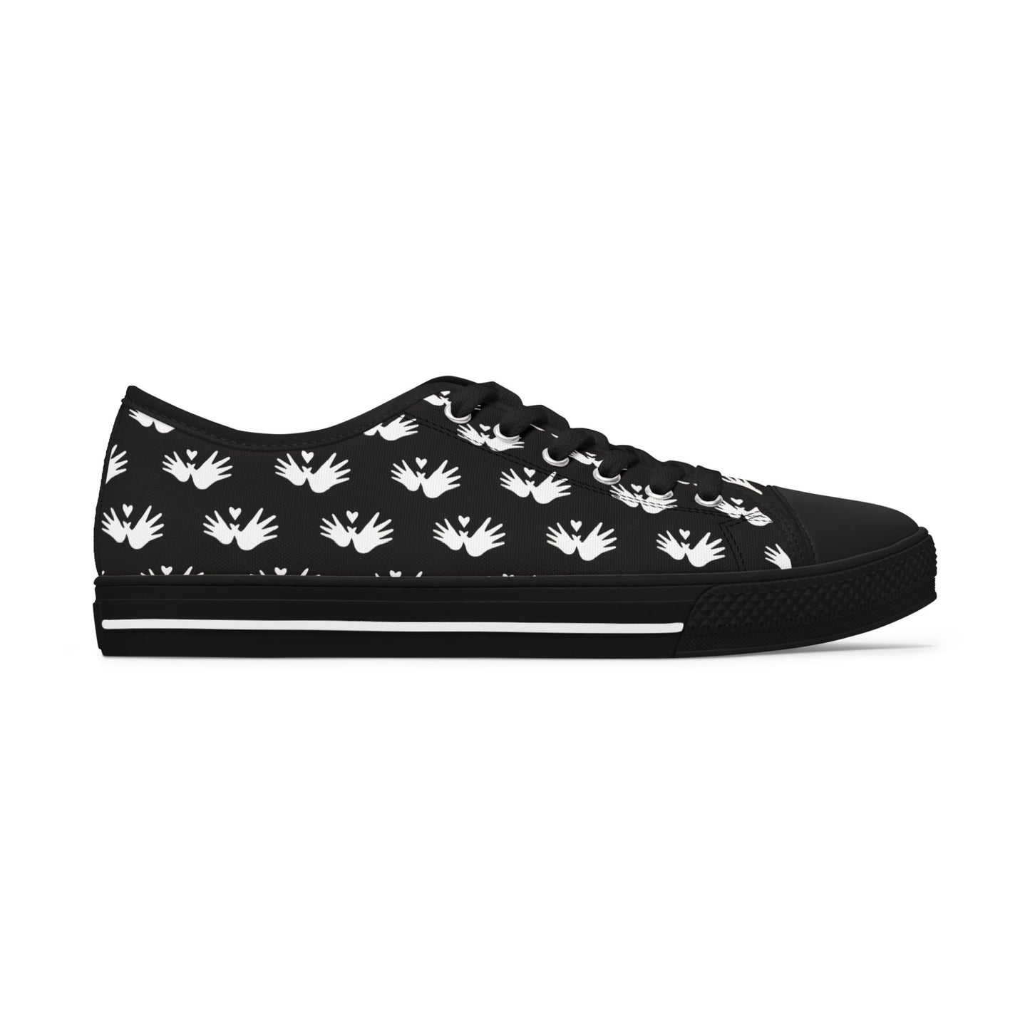Women’s Heart and Hands Low Top Canvas Sneakers