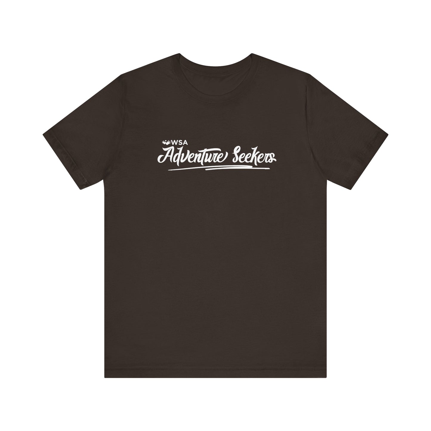 White Logo Adventure Seekers Unisex Jersey Tee