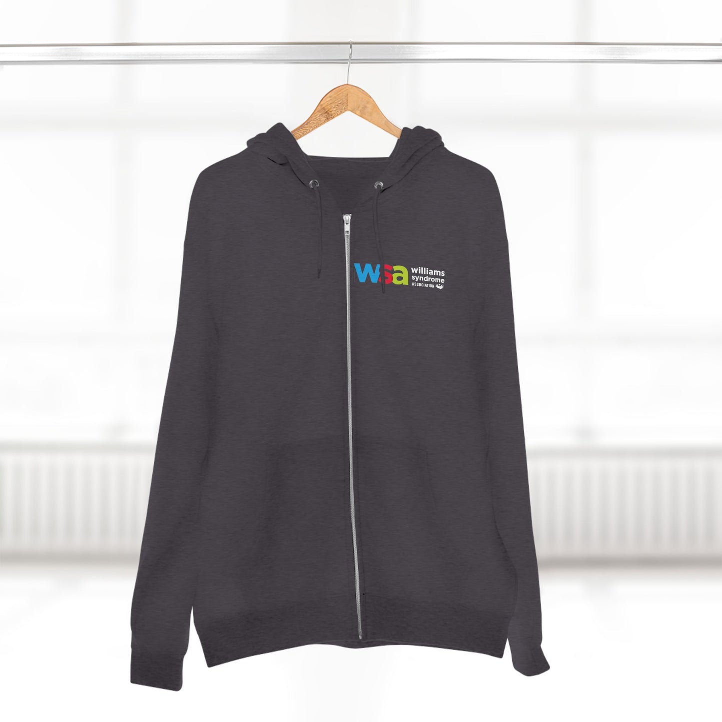 WSD Rainbow Logo Zip Hoodie — Lightweight Full‑Zip Hooded Sweatshirt