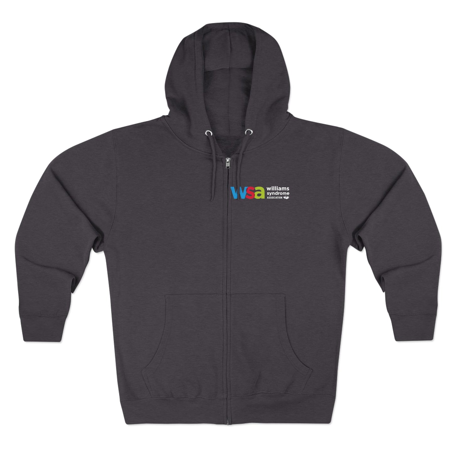 WSD Rainbow Logo Zip Hoodie — Lightweight Full‑Zip Hooded Sweatshirt