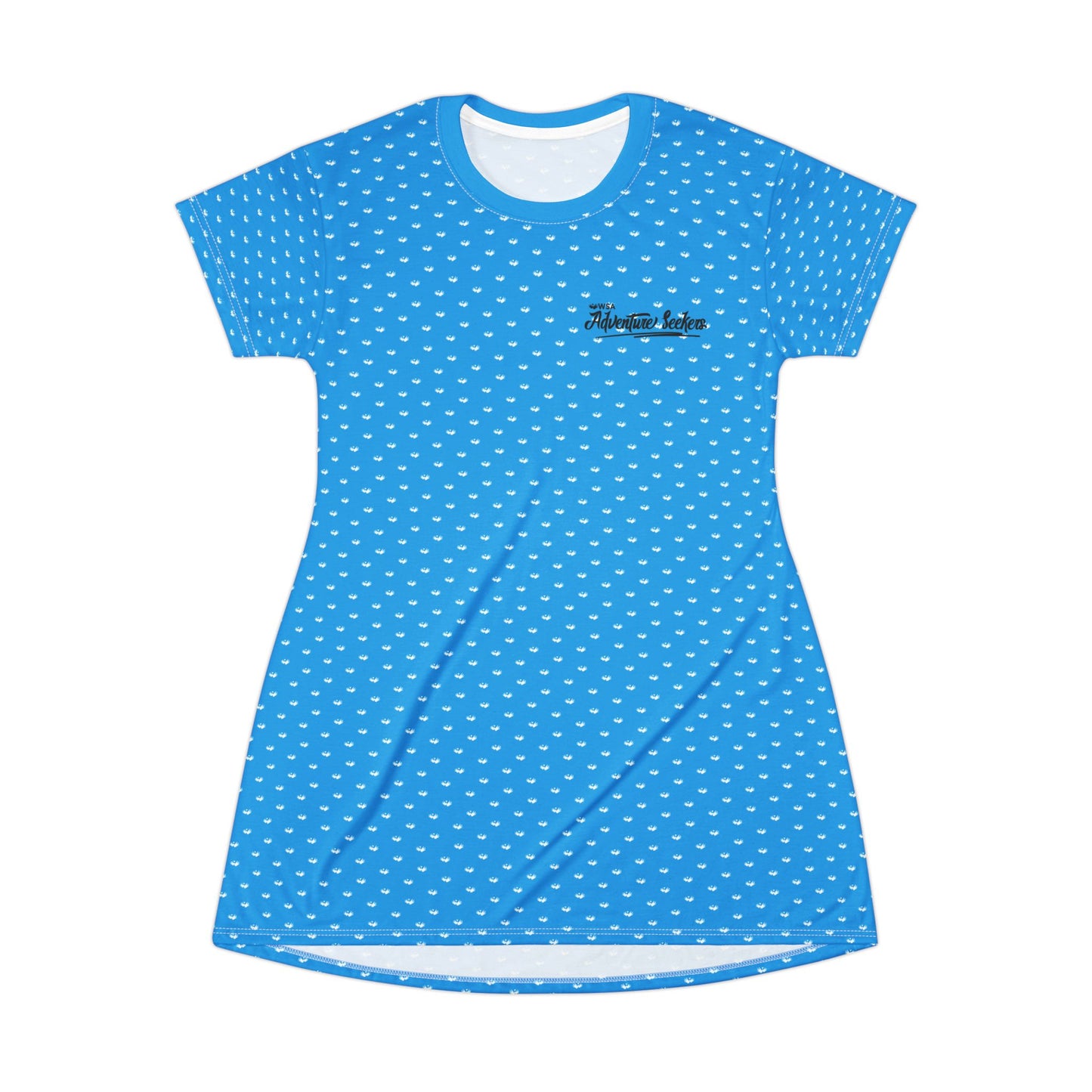 Light Blue Heart and Hand Adventure Seekers T-Shirt Dress
