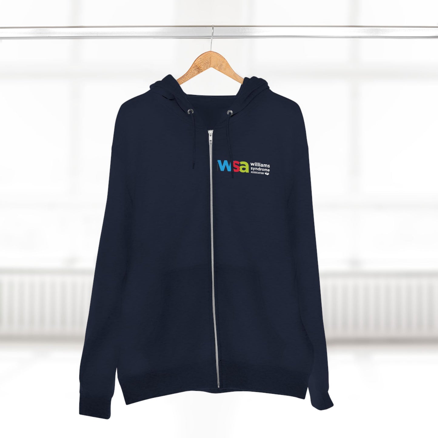 WSD Rainbow Logo Zip Hoodie — Lightweight Full‑Zip Hooded Sweatshirt