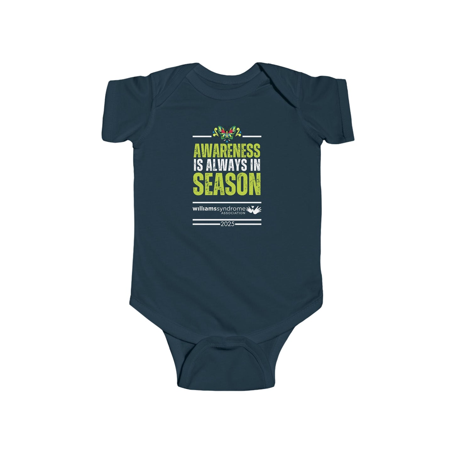 Awareness is Always in Season: Official Williams Syndrome Awareness Infant Fine Jersey Bodysuit