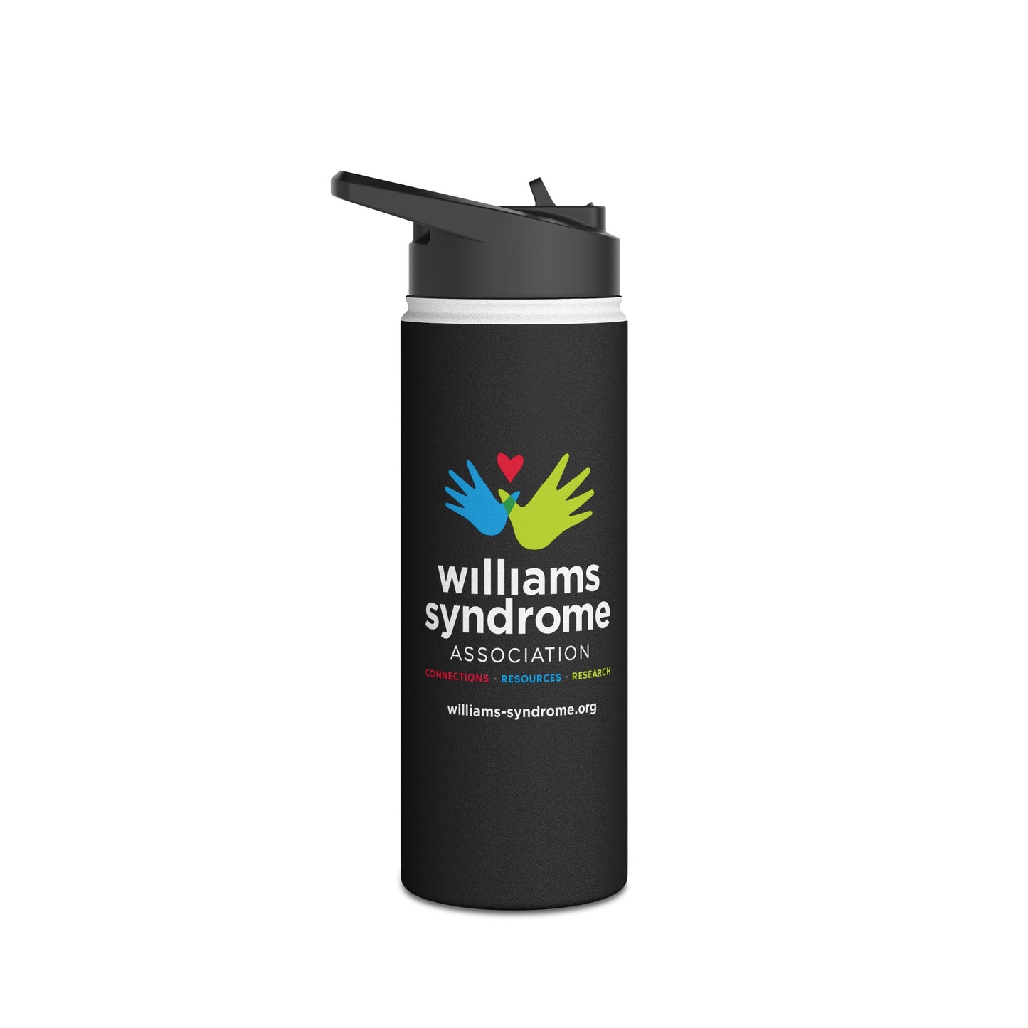 WSA Logo Stainless Steel Water Bottle, Standard Lid