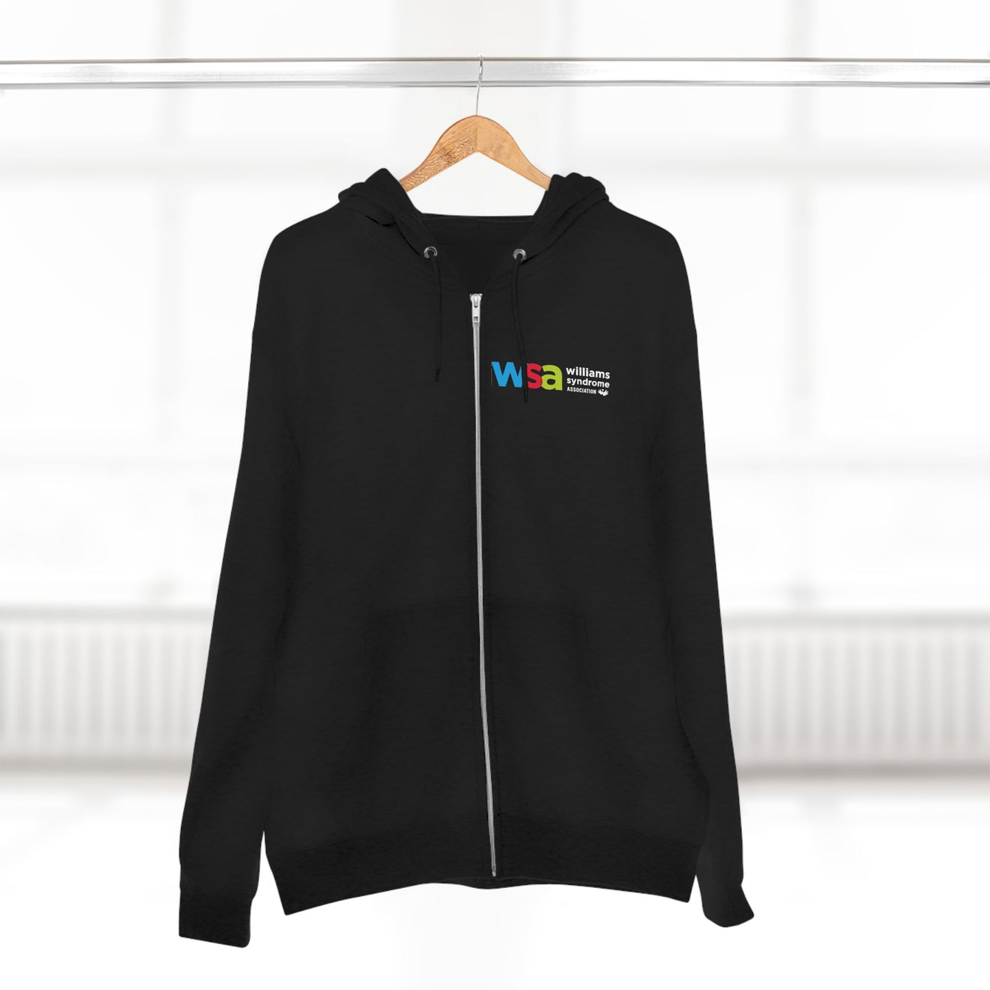 WSD Rainbow Logo Zip Hoodie — Lightweight Full‑Zip Hooded Sweatshirt