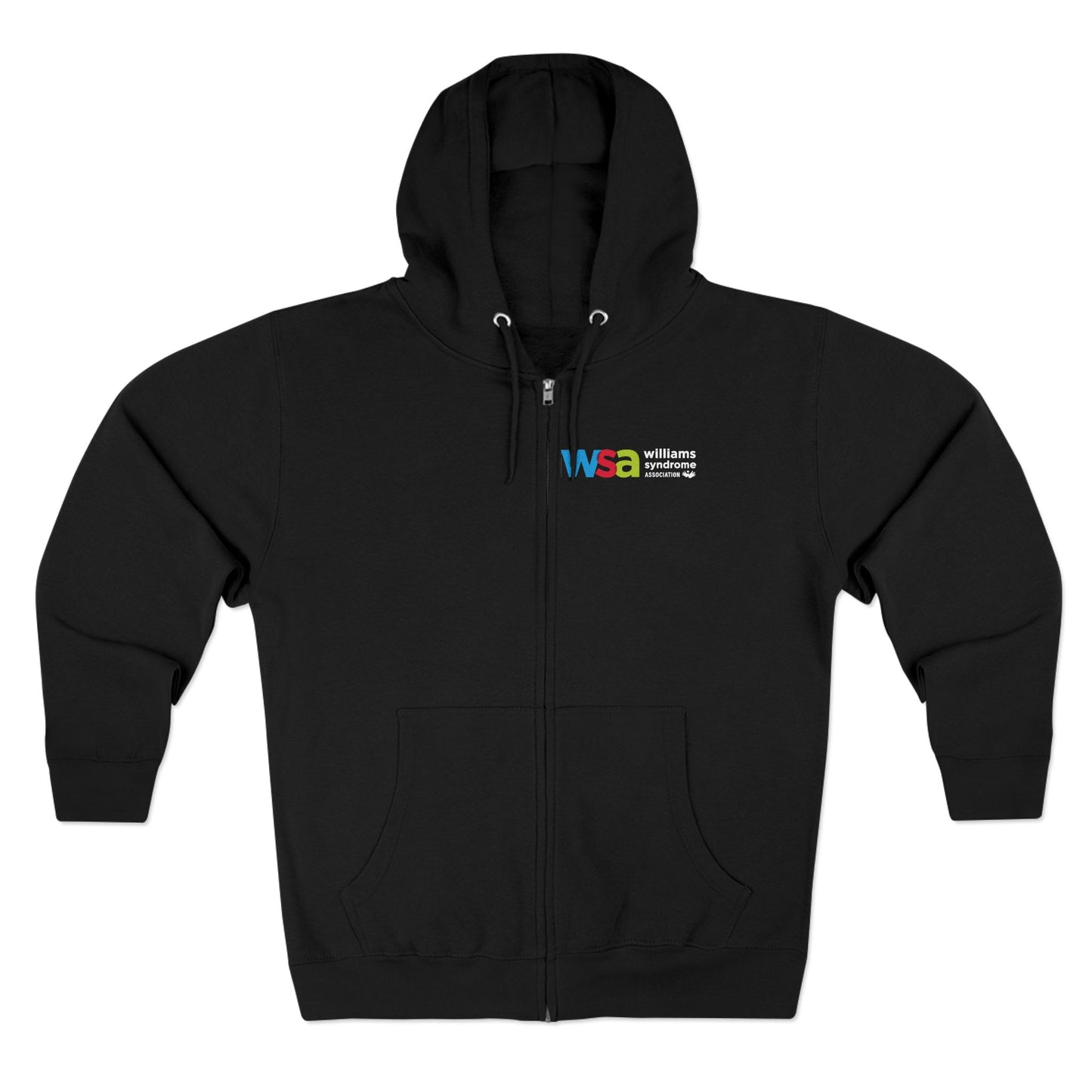 WSD Rainbow Logo Zip Hoodie — Lightweight Full‑Zip Hooded Sweatshirt