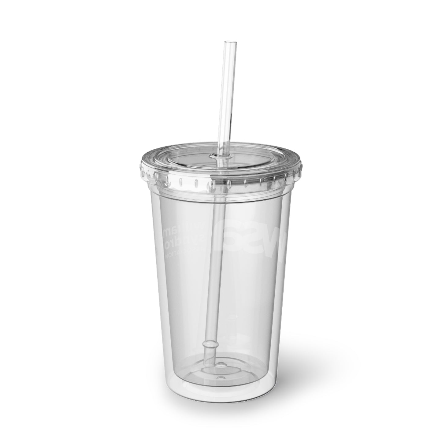 WSA Letters Logo Acrylic Cup with Straw